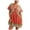 Red, variant on EliteGoogv Womens Boho Dresses Deep V Neck Short Sleeve Mini Dresses For Women Loose Fit Ruffle Hem Summer Dresses Vacation Beach Vacation Dresses