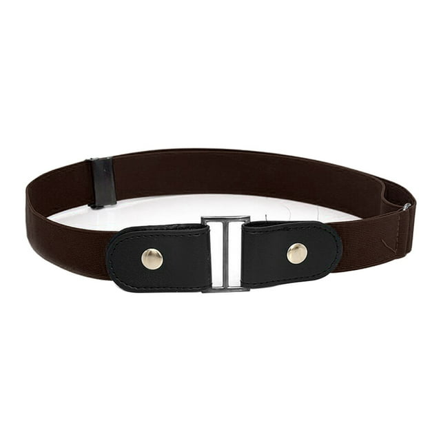 Cinturón invisible elástico sin hebilla para hombres y mujeres para jeans de bultos café Jinwen Cinturón elástico sin hebilla