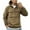 Khaki, variant on LUOGENLI Mens Hoodies Black and Blue Men's Autumn and Winter Hooded Youth Hoodie Men's Tooling Solid Color Casual Hoodie Coat Hoodies for Men Zip up Navy Blue Khaki Size L