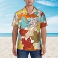 thumbnail image 4 of Bixox Men's Hawaiian Shirts Men's Fall Maple Leaves Print Short-Sleeve Shirt-X-Large, 4 of 8