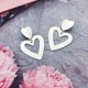 thumbnail image 3 of UBIUO Heart Dangle Earrings Love Drop Dangle Earrings White Hearts Dangling Earrings For Women Gifts Valentine's Day - -, 3 of 4