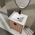 thumbnail image 2 of 24'' Single Sink Vanity in Brown Color | Bathroom Organization with 2 Doors | Engineered Wood Construction | Easy to Install and Clean, 2 of 6
