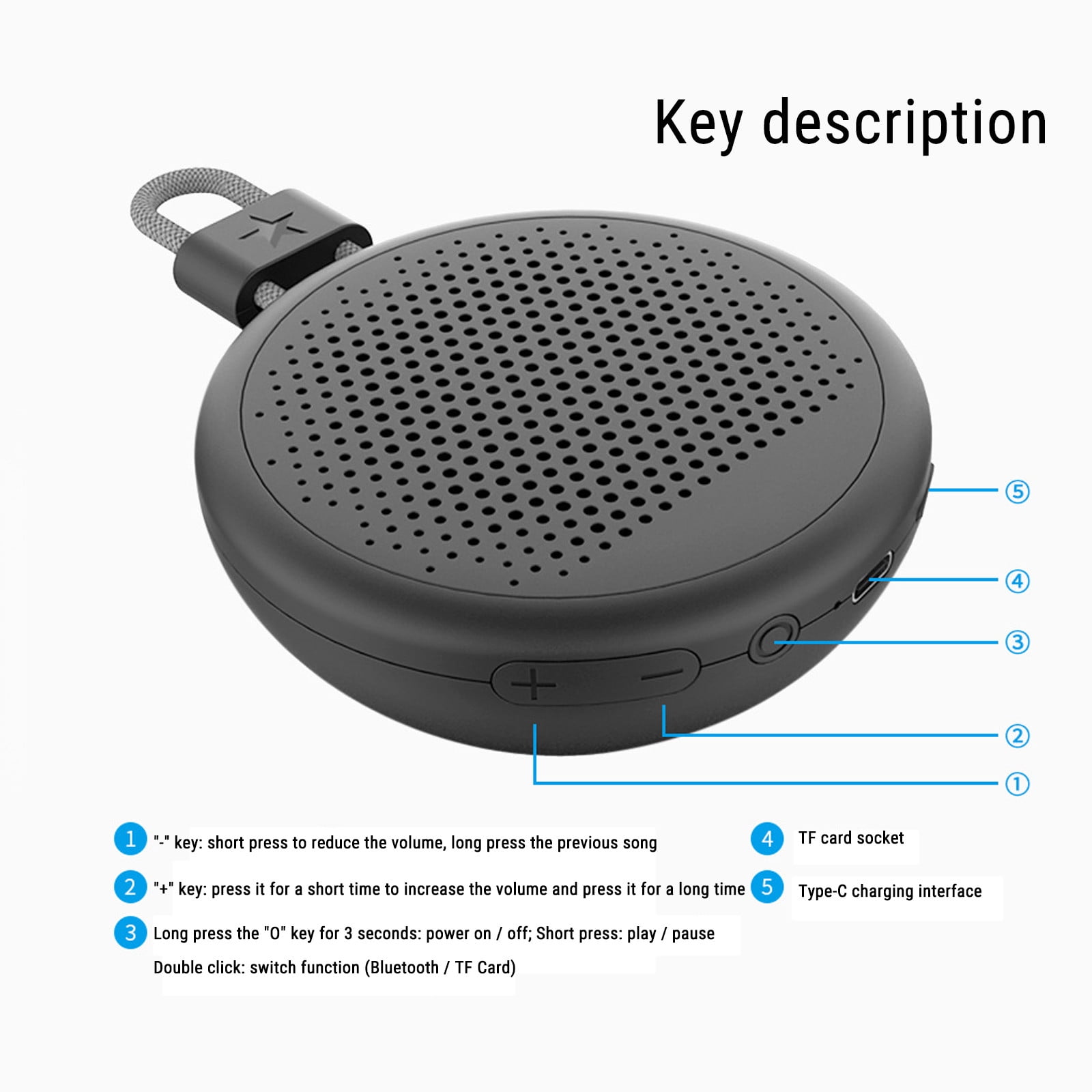 ZYXWVU Bluetooth Speaker Rechargeable Portable Wireless Stereo Speaker for Outdoor Home Computer Phone Loud Sound Compact Music Speaker
