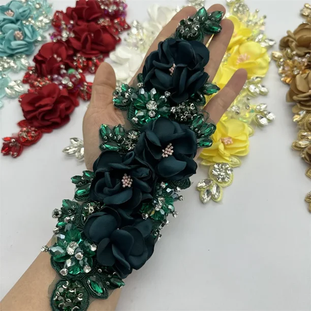 1pcs crafts accessories 3d flower sewing christmas materials for
