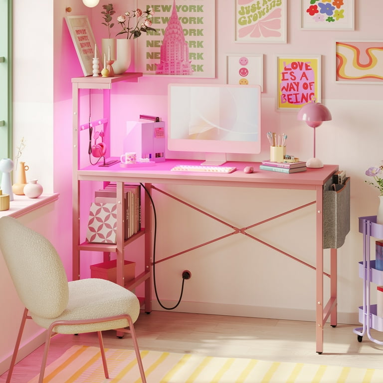 Pink on sale desk walmart