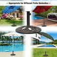 thumbnail image 4 of Patiojoy Base de Parasol Ronde de 18 Pouces Support en Fonte Robuste 23 Lb, 4 of 10