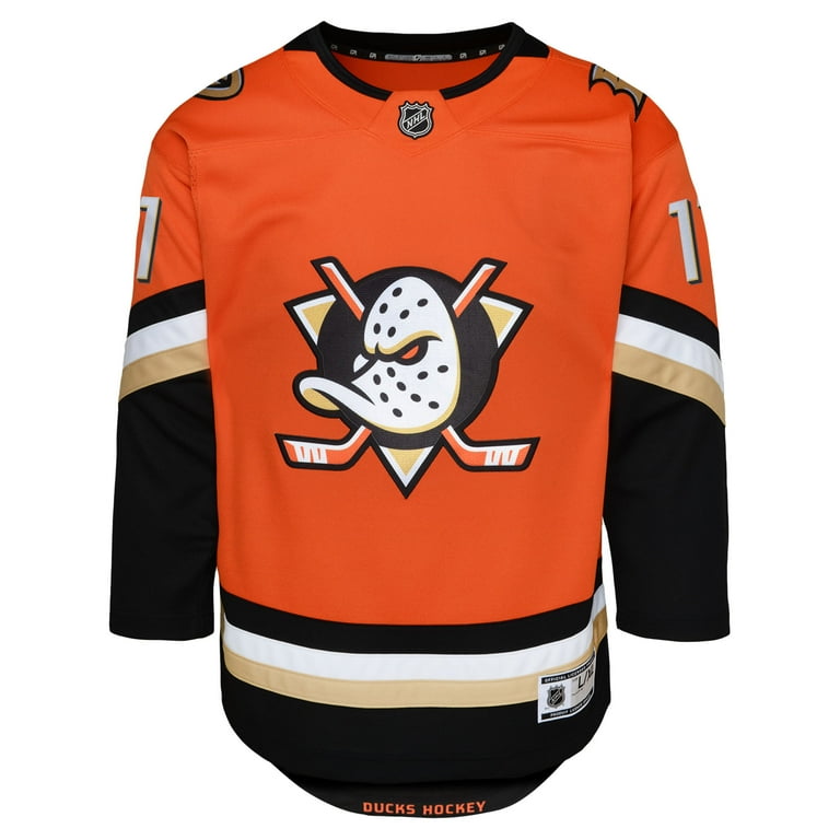 Youth Trevor Zegras Orange Anaheim Ducks Premier Player Jersey