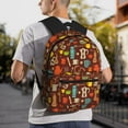 thumbnail image 6 of Pofeuu Retro Coffee Print Laptop Backpack Travel Canvas Backpack for School Lightweight and Comfortable Backpack College Backpack Schoolbag, 6 of 6