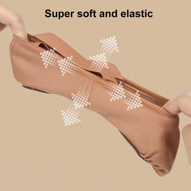 LJNYFDC Chaussures de Danse Douces pour Tout-Petits Chaussures de Ballet pour Filles Tissu Extensible Doux Respirant Léger Résistant à l'Usure Chaussons pour Tout-Petits