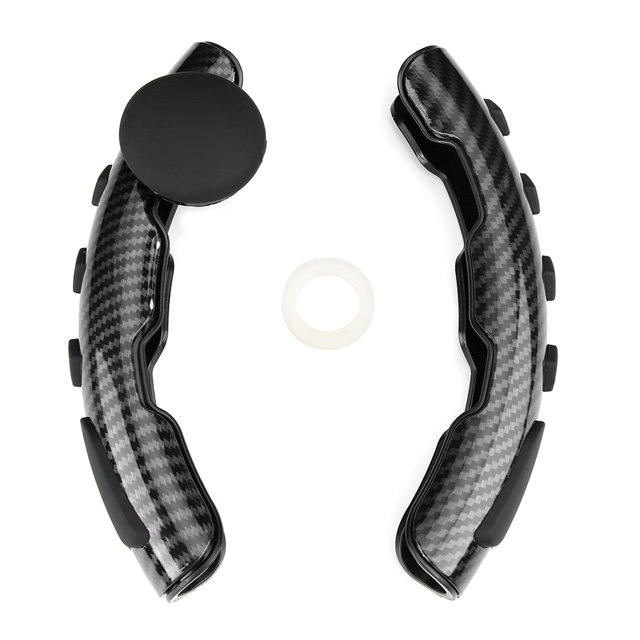 Perilla de palanca de cambios de asistencia eléctrica para volante universal, refuerzo auxiliar (fibra de carbono negra) Jadeshay A