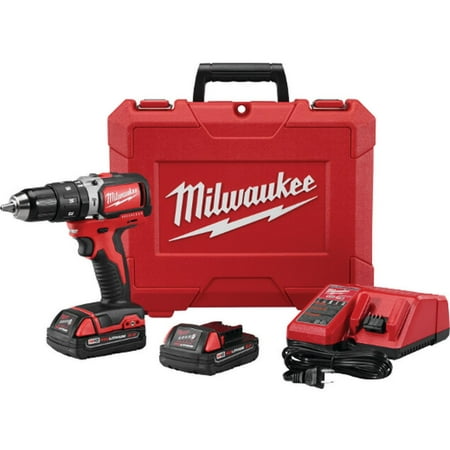 M18 2701-22CT Compact Drill/Driver Kit, 18 V, Lithium-Ion, 1/2 in Metal Single Sleeve - Ratcheting