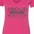 thumbnail image 4 of Inktastic Proud to Be Who I Am Black History Month Women's V-Neck T-Shirt, 4 of 5