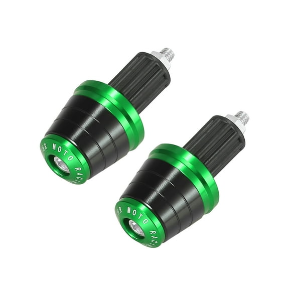 2pcs Green Universal 18mm Hand Grips Handlebar End Caps Plug Replacement for Motorcycle