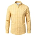 thumbnail image 4 of KHONTS Kids Boys Oktoberfest Pliad Shirts Long Sleeve Western Shirts Button down Casual Tops,Size 2-14 Years Yellow 160, 4 of 4