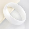 thumbnail image 2 of 8mm Black White Ceramic Ring Plain Wedding Band, 2 of 4