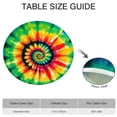 thumbnail image 6 of Rainbow Tie Dye Mandala Pattern Round Fitted Tablecloth with Elastic Edge,Dining Table Cover Waterproof,Outdoor Round Tablecloth for Camping,Dining,Indoor and Outdoor, 6 of 7