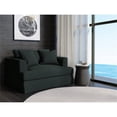 thumbnail image 2 of Pemberly Row 52" Fabric Slipcovered Chair and A Half in Dark Gray, 2 of 8