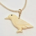 thumbnail image 1 of White Raven Carved Bone w / 14Kgf Pendant 510804G, 1 of 3