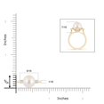 thumbnail image 4 of Angara Freshwater Cultured Pearl Ring with Diamond Accents in 14K Yellow Gold for Women | June Birthstone Jewelry for Her, 4 of 8