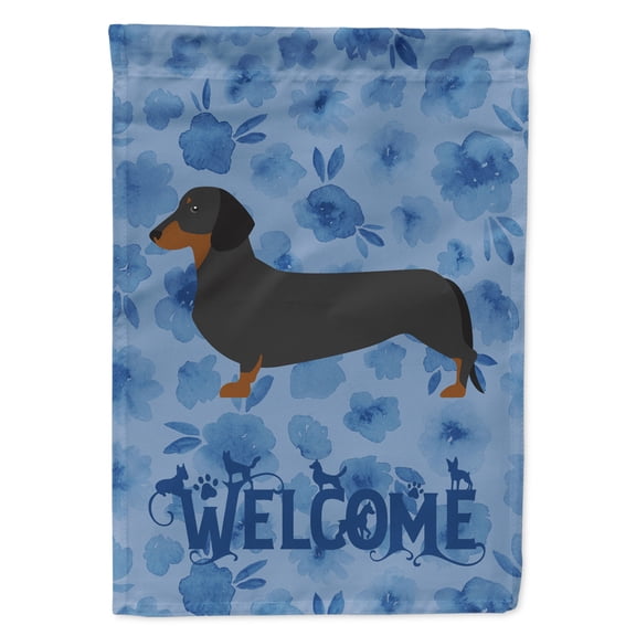 Dachshund Welcome Flag Canvas House Size