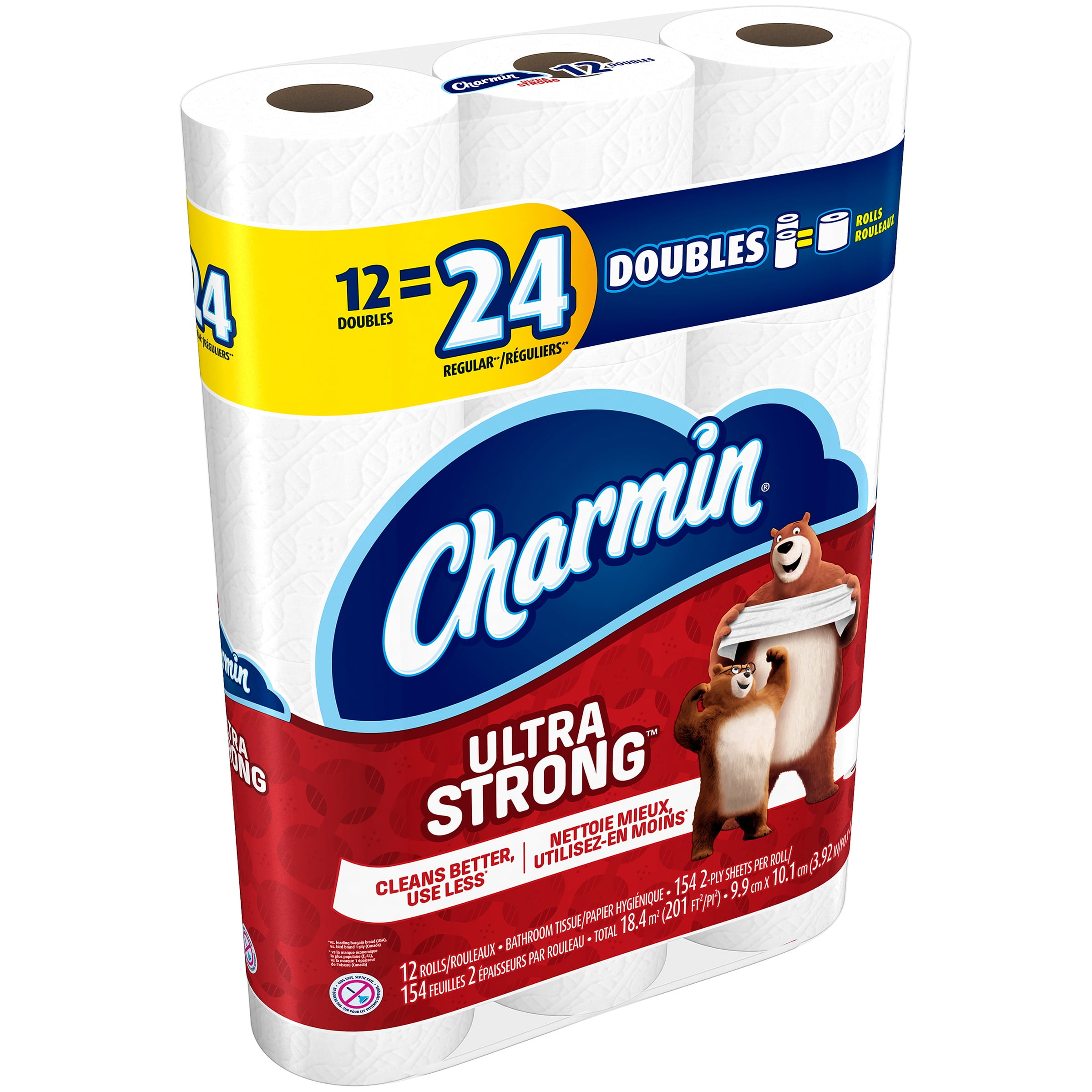 Charmin Ultra Strong Toilet Paper Double Rolls 12 CT by Procter & Gamble Company