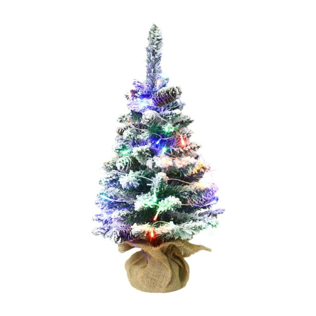 Mini de Navidad iluminado, decoración de de Navidad, de Navidad de mesa para chimenea de interior, día de San Valentín, escritorio, Luz colorida de 45 cm