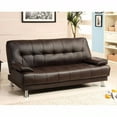 thumbnail image 2 of Benzara BM166079 36.5 x 76 x 36 in. Leatherette Sofa Futon, Dark Brown, 2 of 2