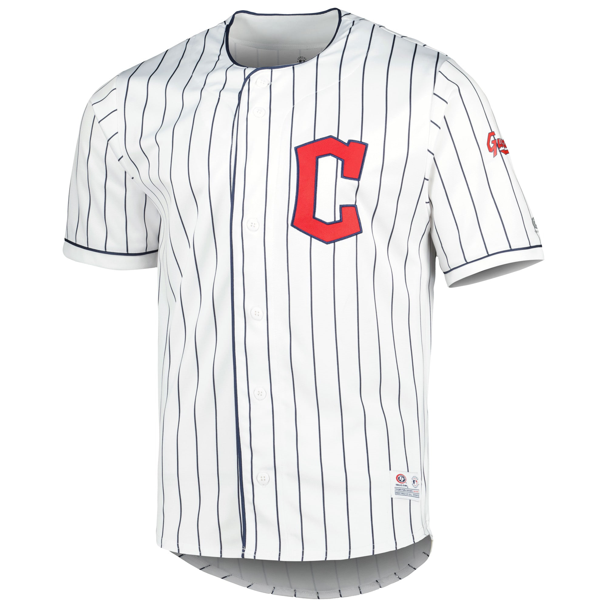 Men's Navy Cleveland Guardians Button-Up Baseball Jersey 