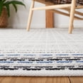 thumbnail image 4 of SAFAVIEH Montauk Gertrude Striped Cotton Area Rug, Ivory/Grey, 6' x 6' Round, 4 of 8