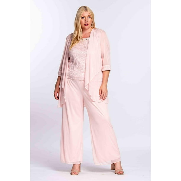 R&M Richards Plus Size Pant Suit Made in USA 5008W - Walmart.com