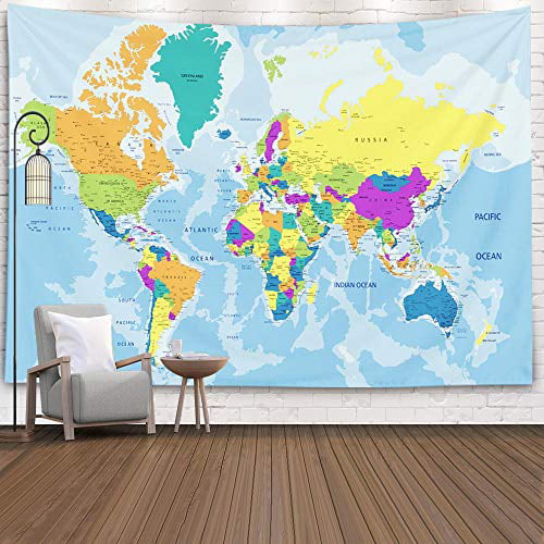 Constellation Map Tapestry Fabric Wallpaper Bedspreads Dorm Decor,60x 60,Twin Size
