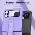 thumbnail image 4 of Case for Galaxy Z Flip 4 5G (2022), Z Flip 4 Ultra Slim Case with Metal Ring Holder & Camera Screen Protector for Women Girls, Matte PC Protective Case Cover for Samsung Galaxy Z Flip 4 - Purple, 4 of 16