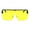 Black Yellow, variant on Halfrim Oversize Square Rectangular Shield Racer Sunglasses Black Yellow