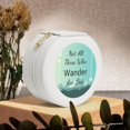 thumbnail image 6 of Naloa Not All Those Who Wander Are Lost1 Round Jewelry Box, Travel Jewelry Organizer, 3.9 x 3.9 x 2in Jewelry Storage Box for Women-White, 6 of 7