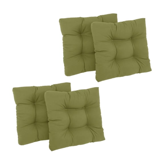 19-inch Squared Twill Tufted Dining Chair Cushions (Set of 4) 94005-4CH-TW-SG