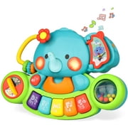 Kidpal Baby Musical Toys Elephant Music Keyboard Piano Toy for Infant Kids 3 6 9 12 18 Months Boys & Grils, Toddler 1 2 Year Old