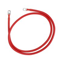 1 Pc Battery Inverter Cable 6 AWG Gauge 3.5FT 5/16" Lug Battery Cable Universal for Car Vehicle Boat RV Solar Tinned Copper Red