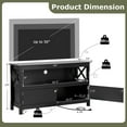 thumbnail image 3 of Costway Free Standing TV Cabinet Wooden Console TV Media Entertainment Black, 3 of 10