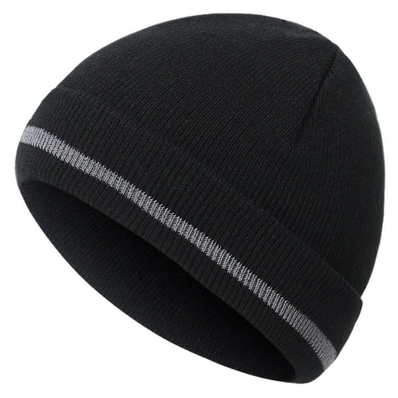 Men Winter Beanie Hat Warm Knit Cuffed Plain Toboggan Ski Skull Cap
