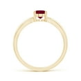 thumbnail image 2 of ANGARA Natural Prong-Set Solitaire 1 ct Ruby Split Shank Ring in 14K Yellow Gold for Women (Size-7x5mm) | July Birthstone Jewelry for Her, 2 of 9