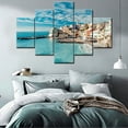 thumbnail image 2 of TISHIRON 5PCS Framed Canvas Wall Art Set,60"x40" Mediterranean Towns Canvas Art Decor, 2 of 7