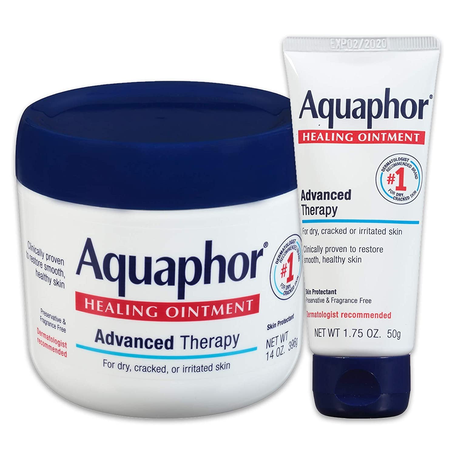 Aquaphor Healing Ointment Variety Pack, Moisturizing Skin Protectant For Dry Cracked Hands