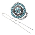 thumbnail image 4 of Miangastore Fourchette à Cheveux Turquoise Épingle à Cheveux Vintage Style Chinois Support de Cheveux Décoration, 4 of 9