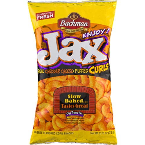 Bachman Jax Real Cheddar Cheese Puffed Curls 2.75 Oz. Bag (4 Bags