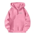thumbnail image 3 of Womens Zip Up Hoodies Oversized Pullover Hoodie Fit Women's Casual Zip Up Hoodie With Bow Print Pullover Sweatshirt For Daily Wear In Spring Autumn Winter Basic Outerwear, 3 of 3