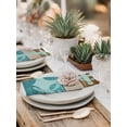 thumbnail image 5 of Blue Teal Anchor Cloth Napkins Set of 6 Reusable Dinner Napkins, Retro Brown Nautical Coastal Cocktail Napkin Washable Table Napkins for Wedding/Holiday Party/Baby Shower 20"x20", 5 of 7