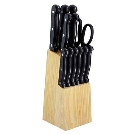 13 Piece Knife Set, Stainless Steel/Black/Tan, This 13 piece set gives you the best bank for your buck, covering all situations that you may need a.., By Sweet Home