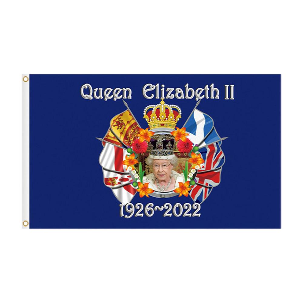 Queen Elizabeth Flag3x5ft Her Majesty's Flag Commemoration Of the