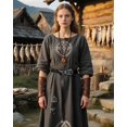 thumbnail image 2 of Medieval Leather Belt with Chatelaine Tools Clip Renaissance Accessories Set, 2 of 6