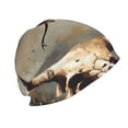 thumbnail image 3 of Salouo Western Cowboy Snake Ram Skull Print Unisex Beanie Hat,Knitted Baggy Skull Cap Winter Warm Hats Beanie Sleep Hats Cancer Headwear Caps for Women & Men 1 Pieces, 3 of 7